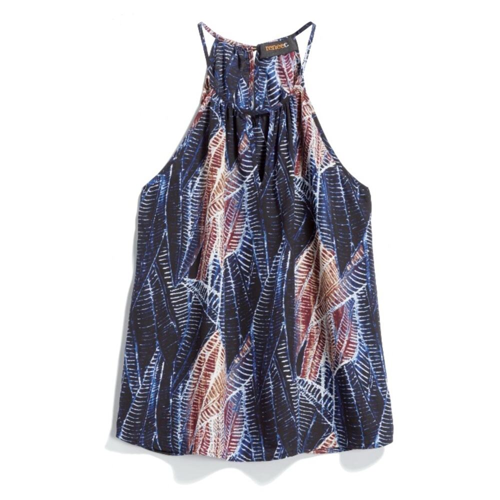 Renee C. Elwood Keyhole Halter Top, size L